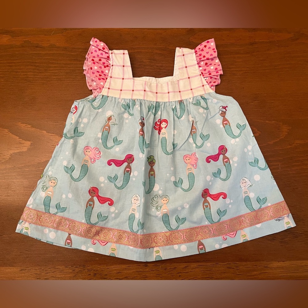 NWOT size 2 Matilda Jane Platinum Let’s Be Mermaids Shabby top